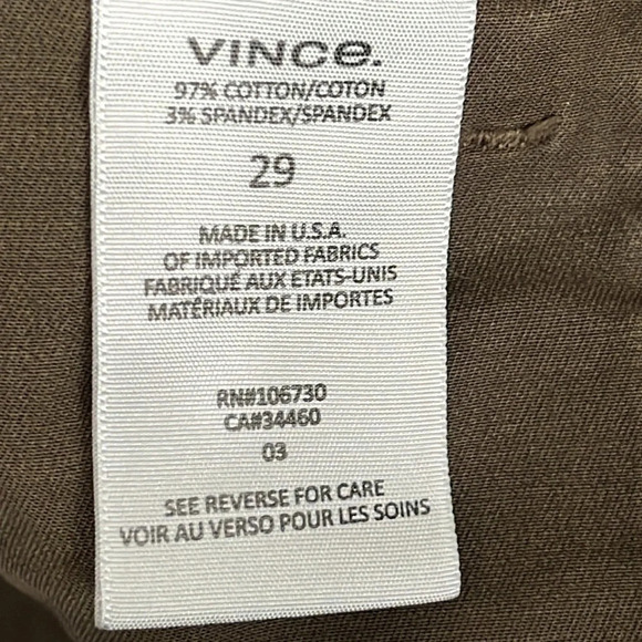 Vince Utility Jogger Pants Zip Ankles in Dark Willow - Size 29 - Picture 9 of 12